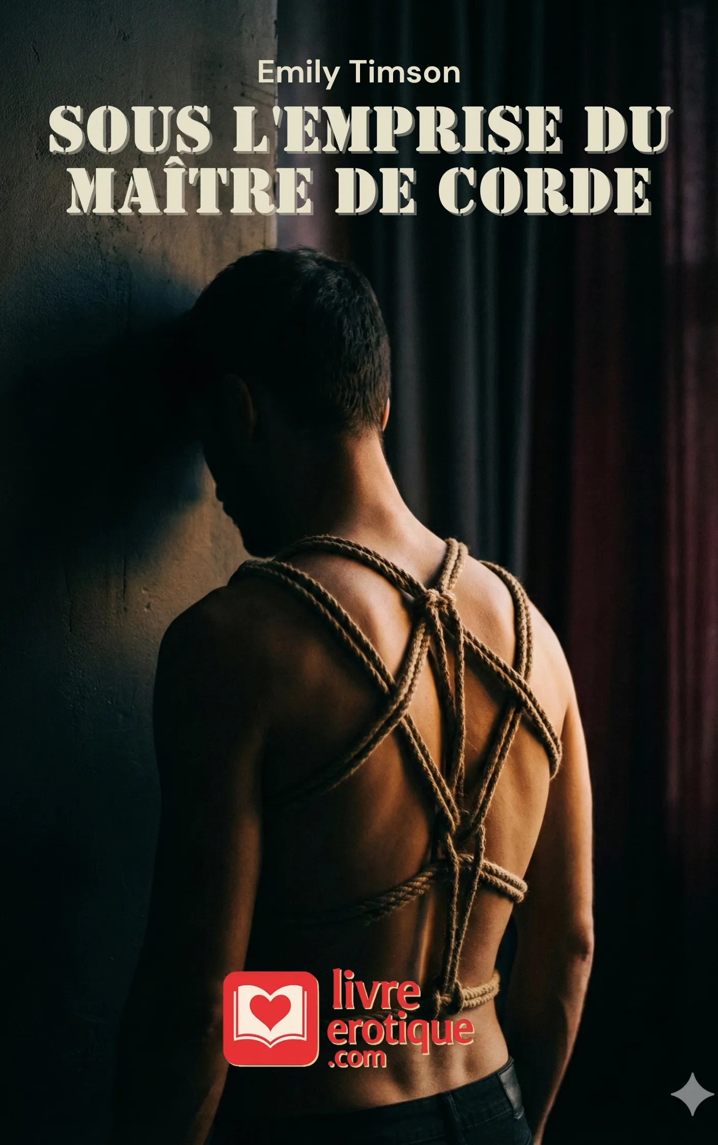 Couverture du roman érotique "Sous l'Emprise du Maître de Corde" par Emily Timson - Livre BDSM disponible sur Amazon